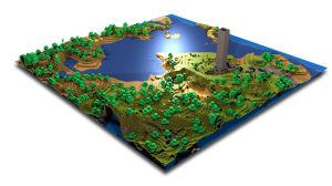Карта схема фантастических земель сервера Minecraft